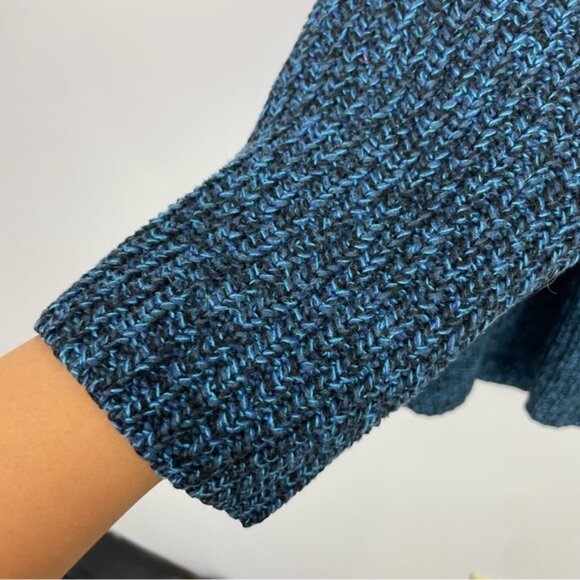 Reiss Multicolored‎ Blue Chunky Knit Cotton Boxy Sweater - Picture 3 of 13